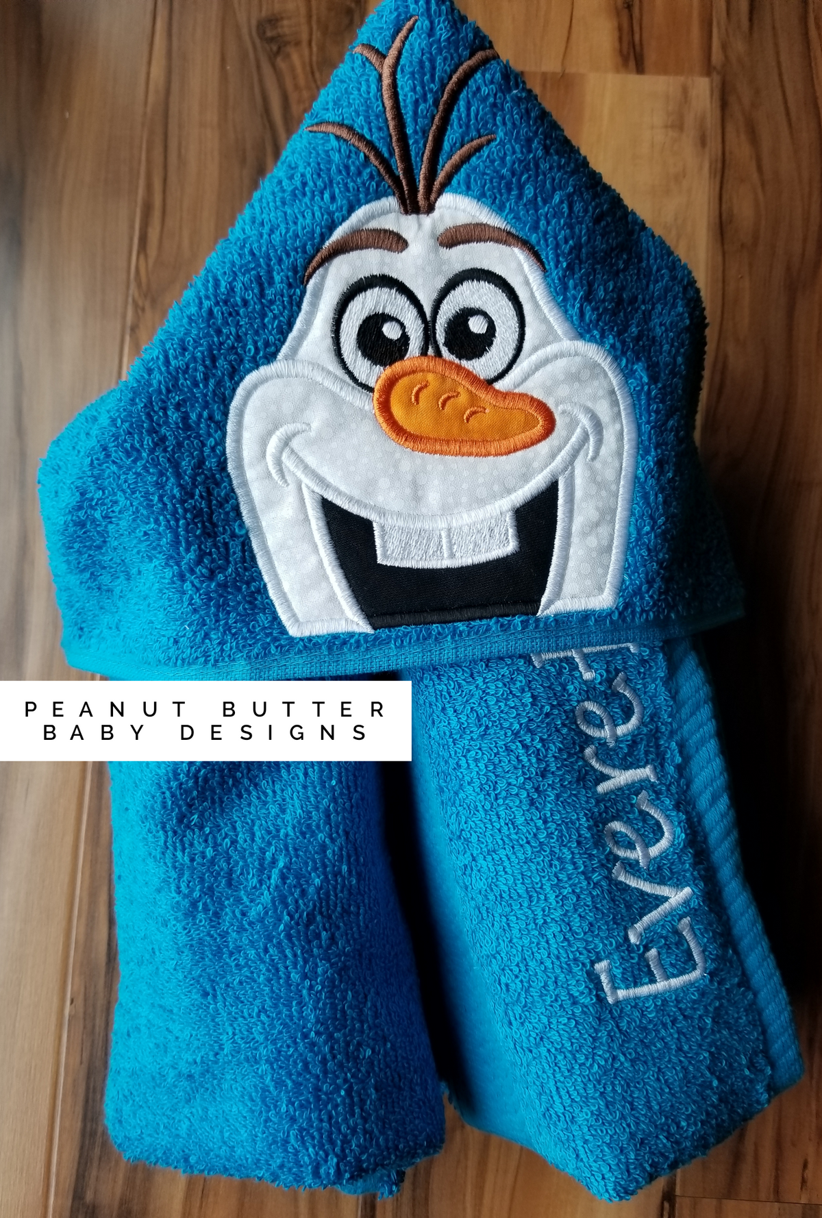 Ice Friendly Snowman Hooded Towel