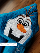 Ice Friendly Snowman Hooded Towel