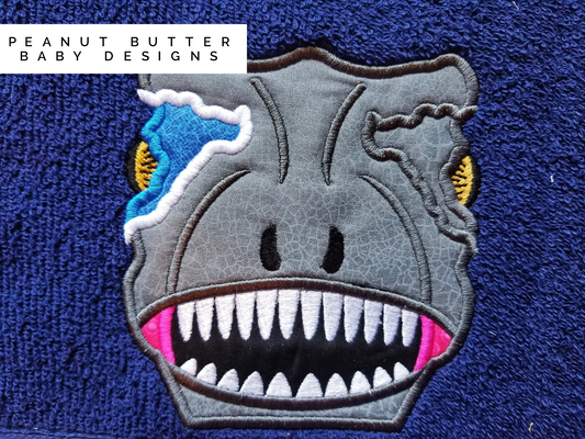 Blue Dinosaur Hooded Towel