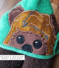 Star Bear Hooded Towel