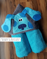 Clue Dog Blue Hooded Towel