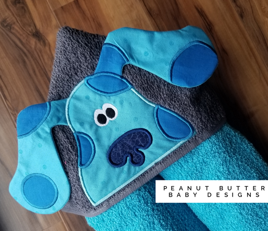 Clue Dog Blue Hooded Towel