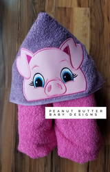 Pig Hooded Towel