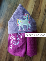 Unicorn 3 Hooded Towel