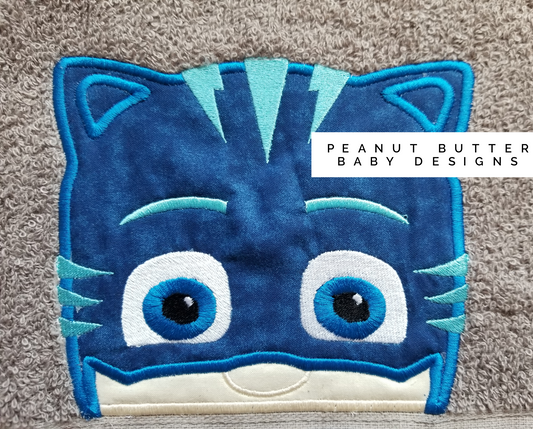 Bedtime Cat Hero Hooded Towel