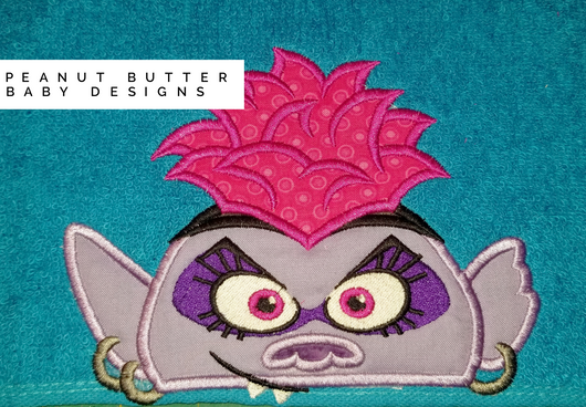 Troll Friends - Rocker Troll Hooded Towel