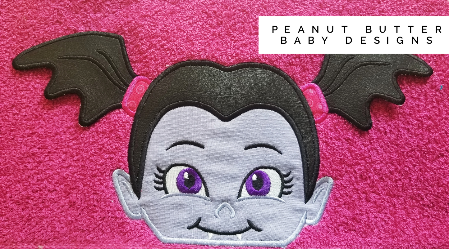 Vampire Girl Hooded Towel