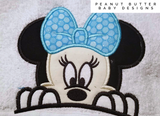 Clubhouse Friends - Blue Bow Mouse Ears Hooded Towel