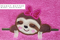 Sloth Bow Hooded Towel